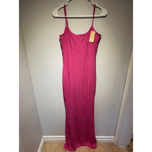Popilush Shapewear L Dress Long Built Bra Slip Bodycon Maxi W/ Adjustable Strap - Picture 4 of 6